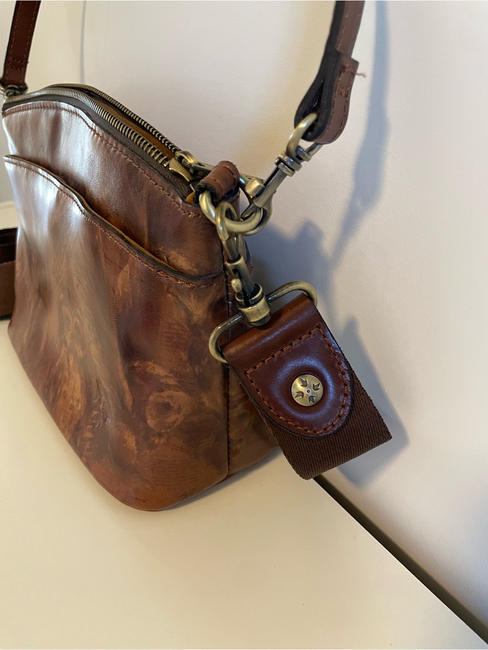 NWOT Patricia Nash Brown Leather Handbag Owl Pattern *Rare* - Picture 6 of 11